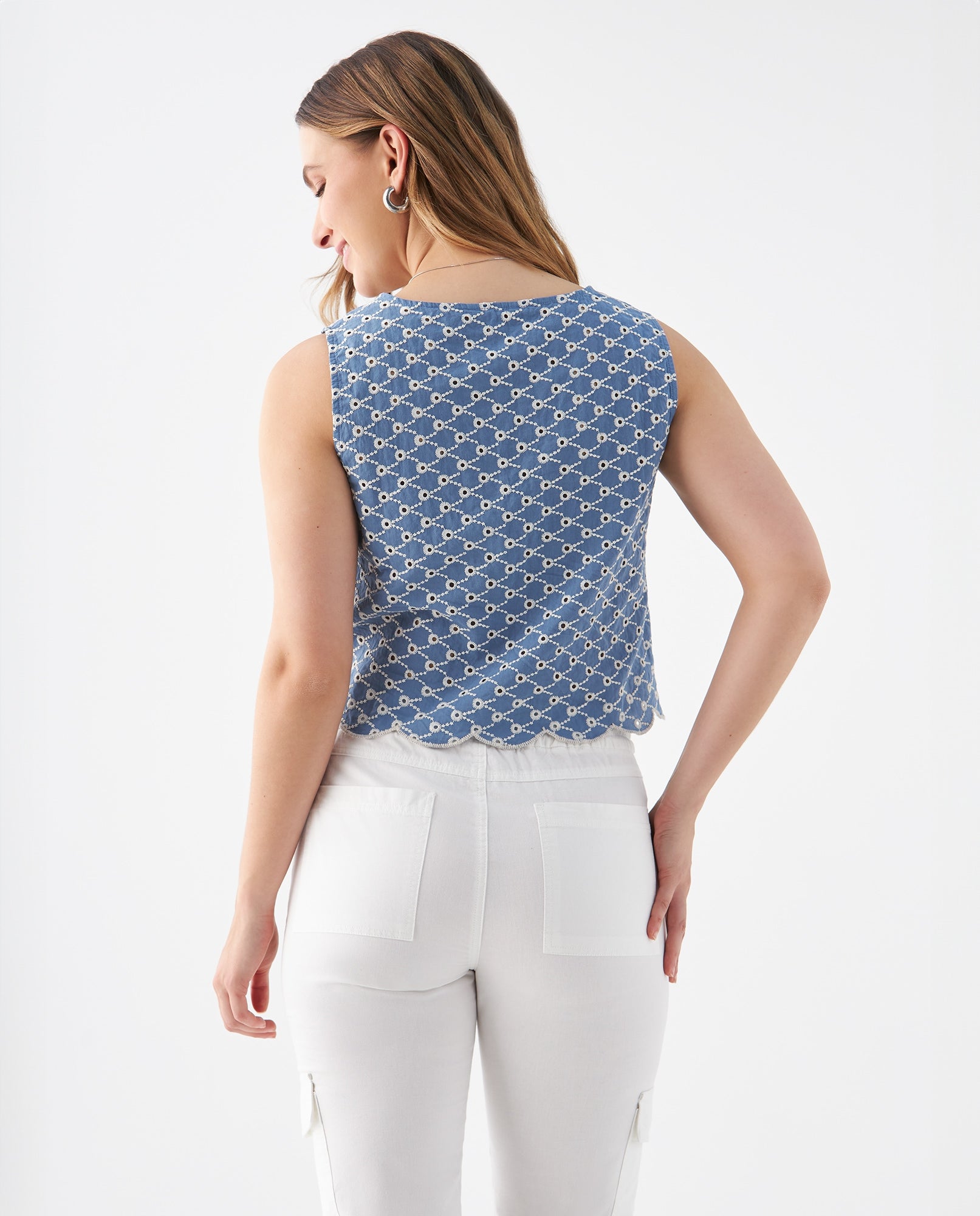 Camisa bordada para mujer - Azul 34_619F039_AZU194019_4