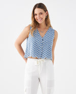 Camisa bordada para mujer - Azul
