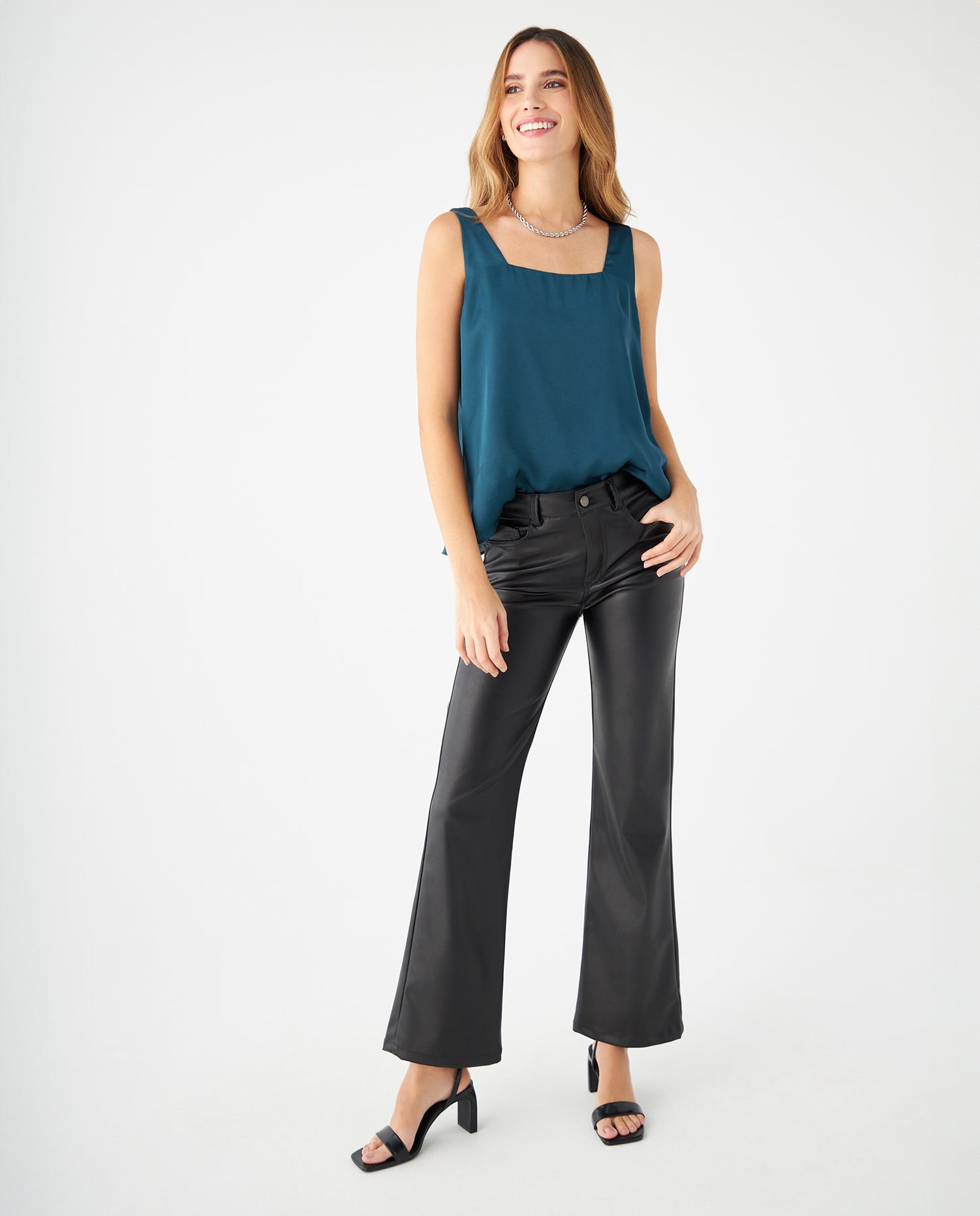 Camisa escote recto para mujer - Verde