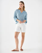 Camisa cuello neru para mujer - Azul