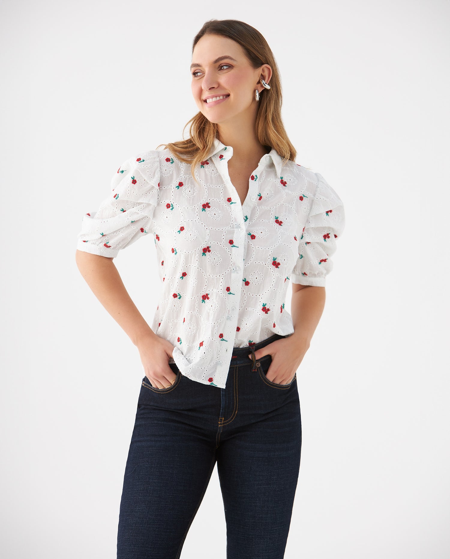 Camisa manga corta para mujer - Crudo