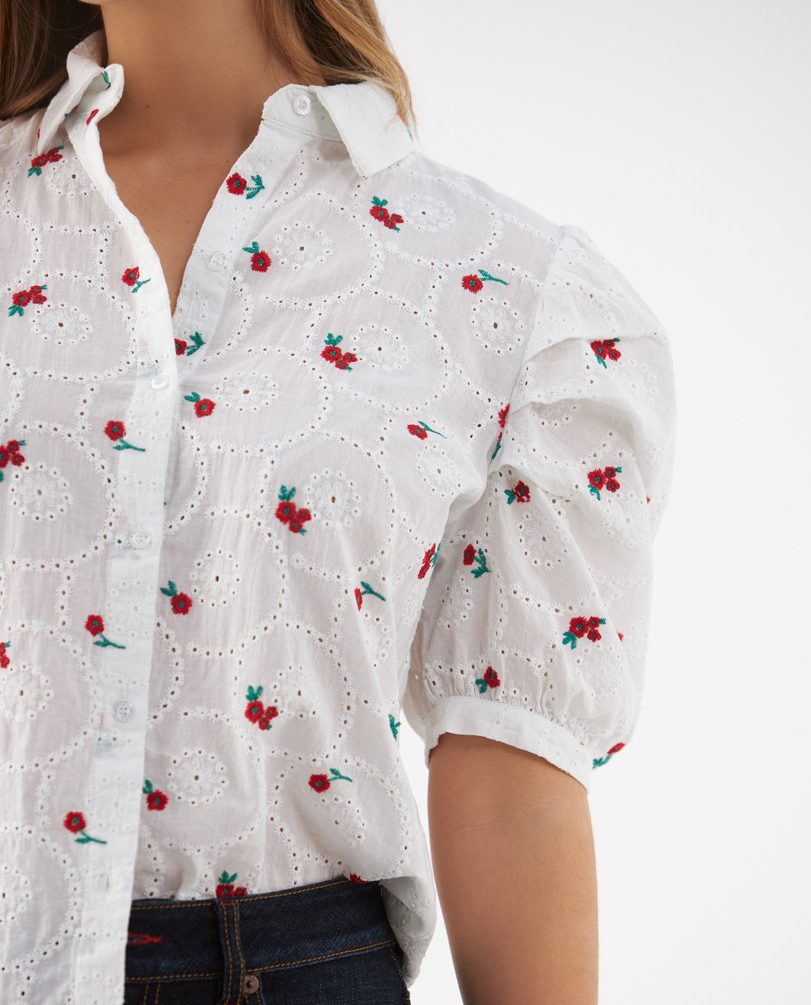 Camisa manga corta para mujer - Crudo 34_619F086_CRU110607_3