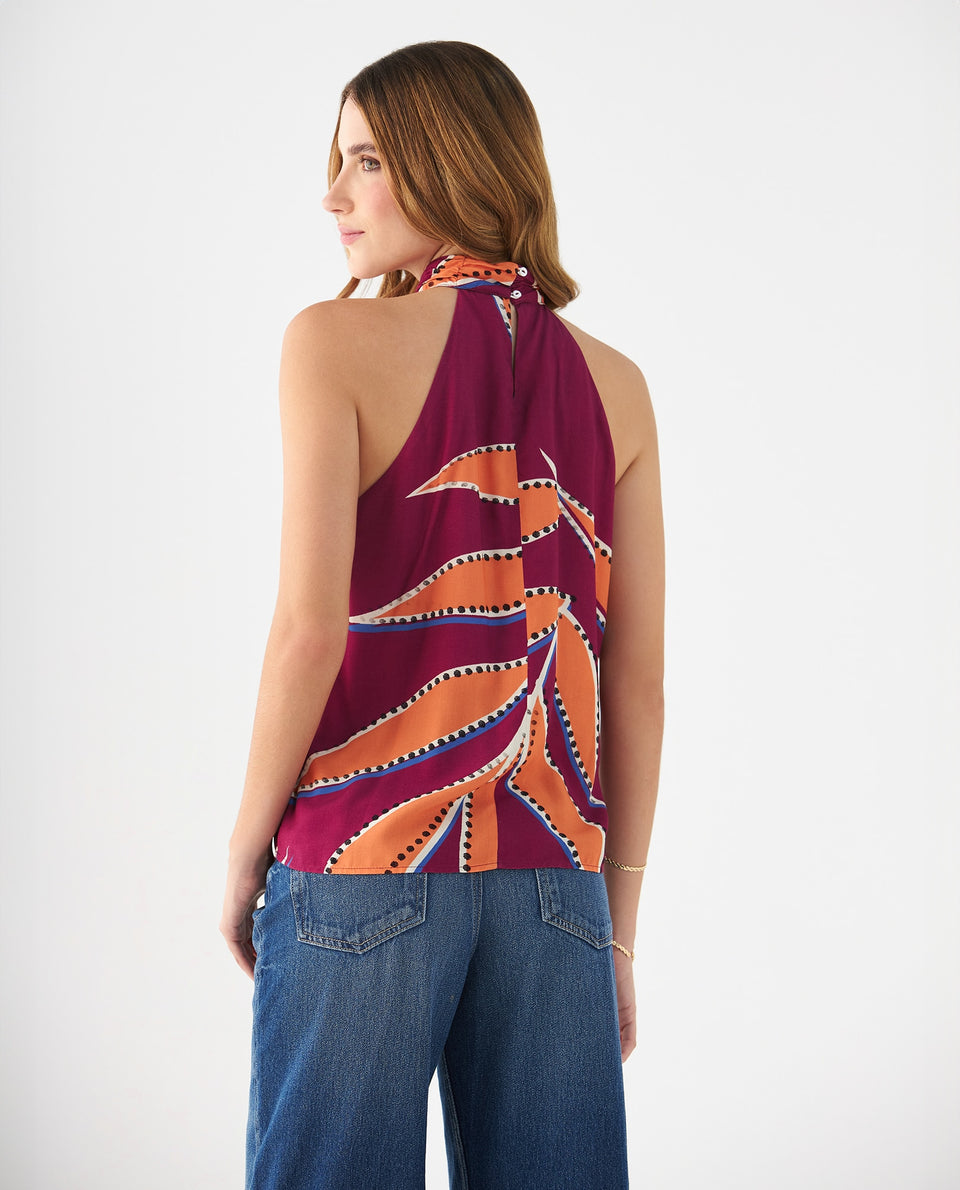 Camisa cuello halter para mujer - Morado 34_619F088_MOR192025_4