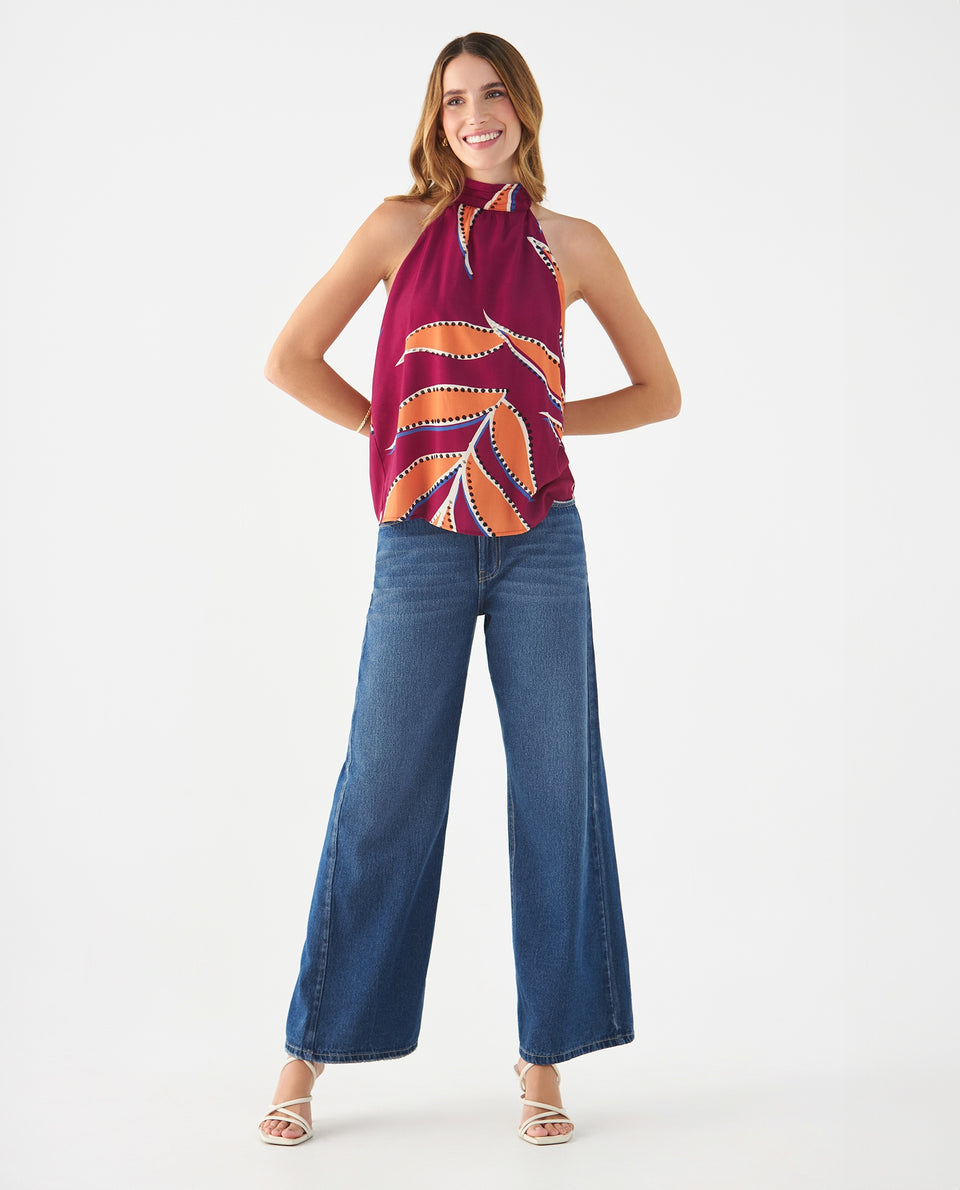 Camisa cuello halter para mujer - Morado 34_619F088_MOR192025_5