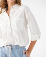 Camisa de diseño clásico para mujer - Crudo