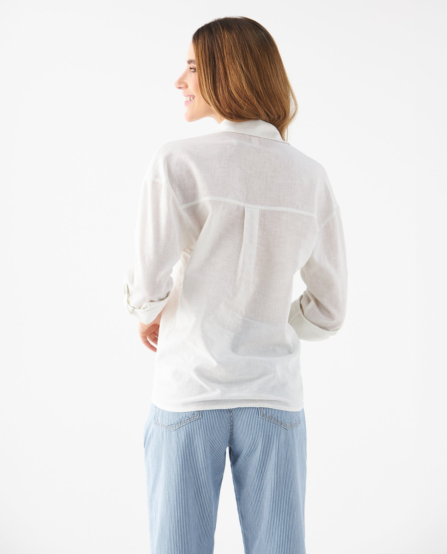 Camisa de diseño clásico para mujer - Crudo