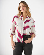 Camisa con estampado natural para mujer - Crudo