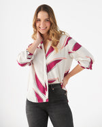 Camisa con estampado natural para mujer - Crudo