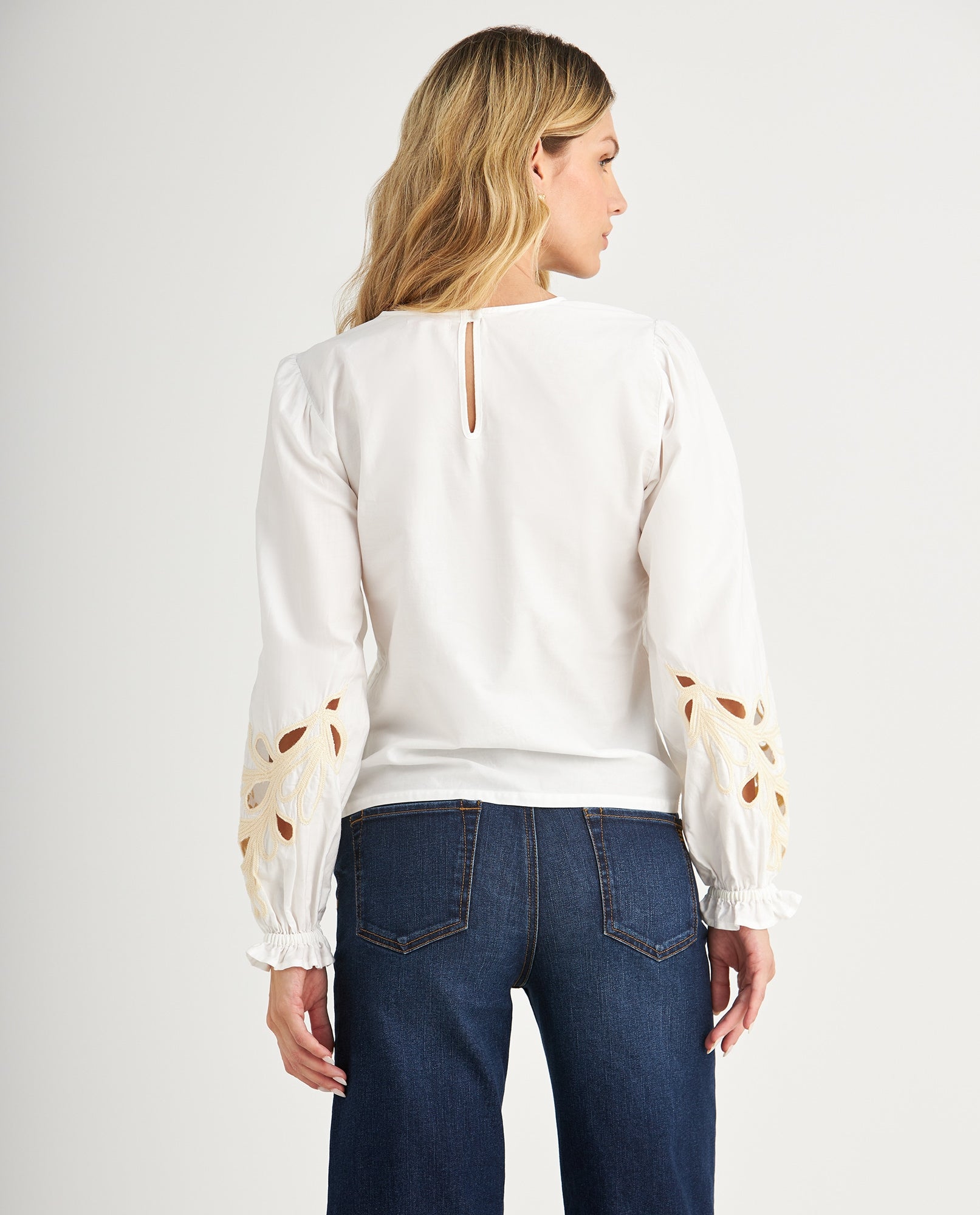 Camisa con detalles bordados para mujer - Crudo 34_619F102_CRU111001_4