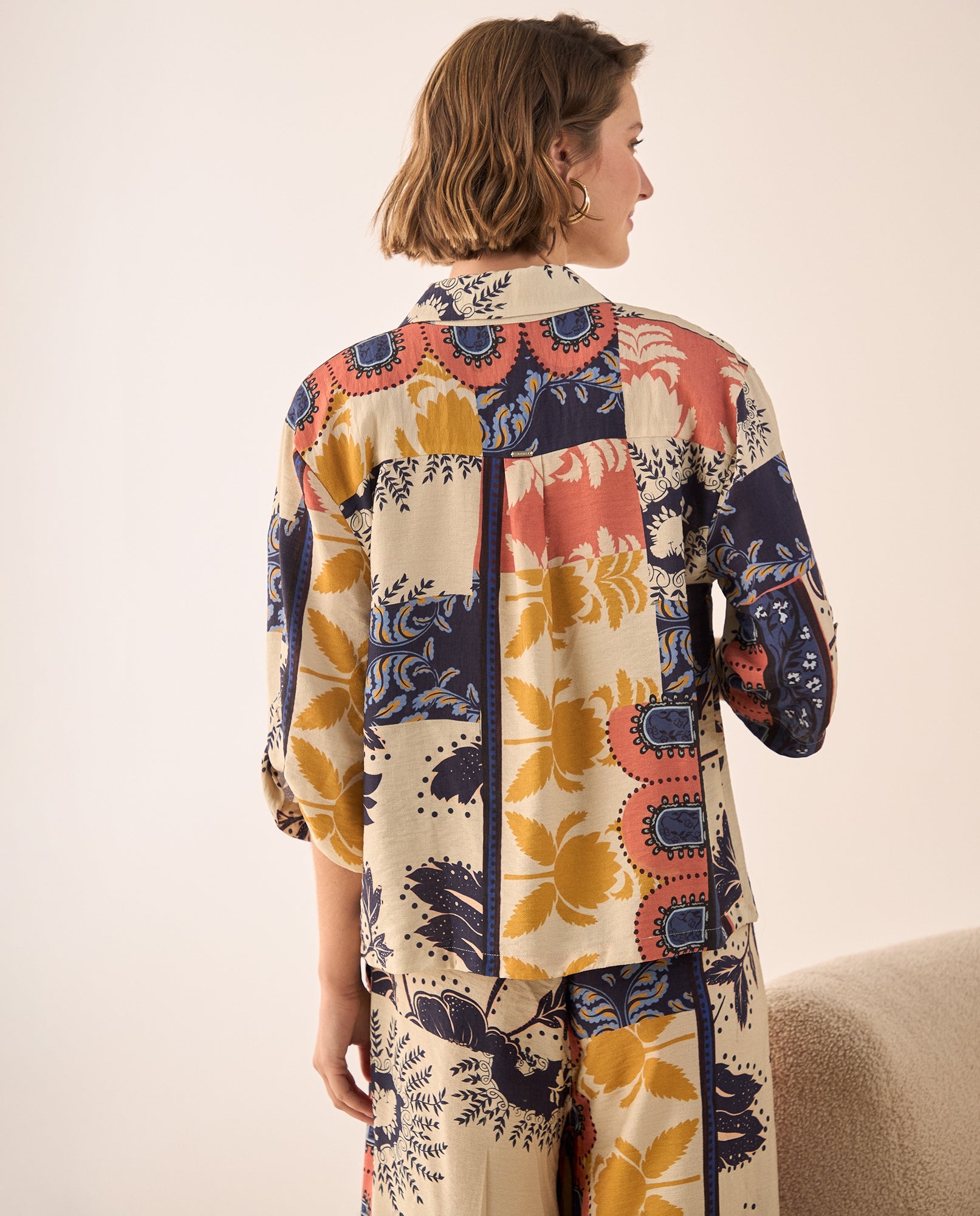 Camisa Patchwork Multicolor con Diseño Artístico - Blanco 34_619G010_BLA110601_6