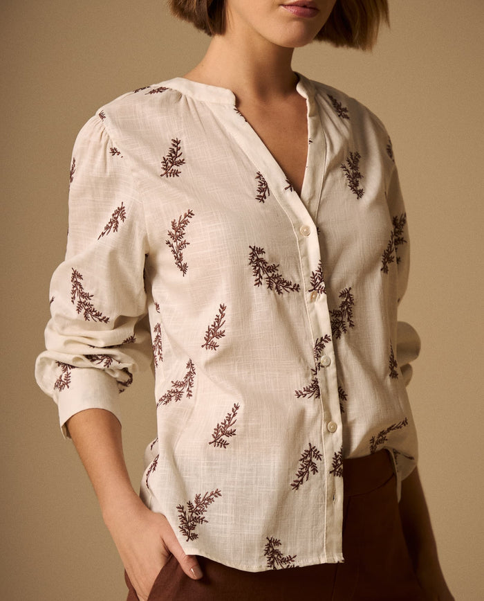 Camisa con Estampado - Café 34_619G062_CAF191430_0