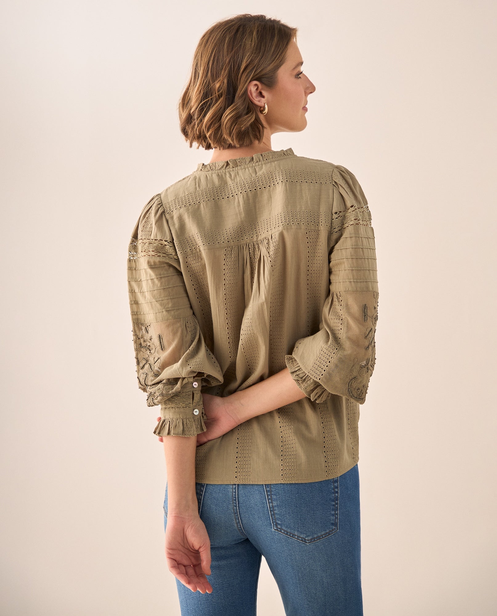 Camisa Verde con Bordados Florales - Verde 34_619G213_VER170208_5