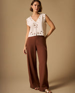 Camisa Blanca con Bordados Calados Artesanales - Crudo