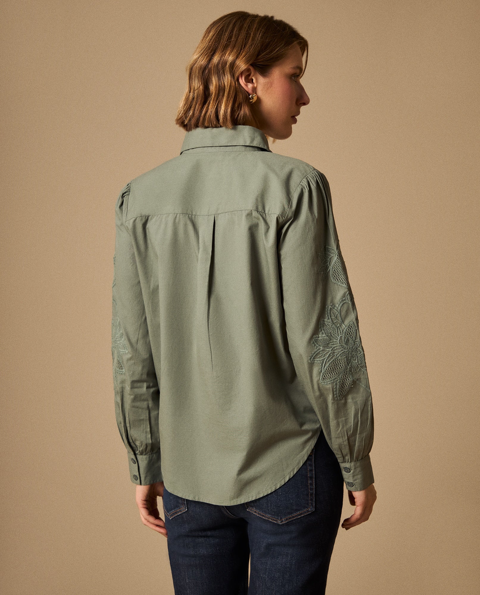 Camisa M/Larga Cuello Redondo - Verde 34_619G240_VER170230_4