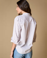Camisa manga larga rayas popelina - Beige 34_619H017_BEI161212_5