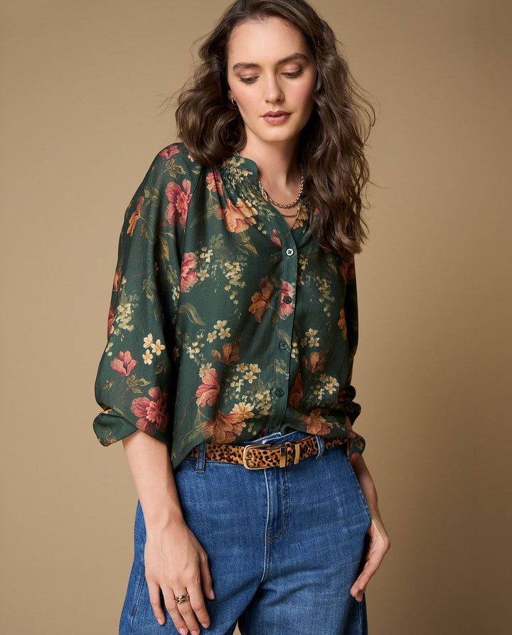 Camisa manga larga floral verde - Verde 34_619H026_VER195408_0