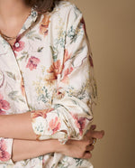 Camisa manga larga floral vintage - Beige 34_619H027_BEI131105_0
