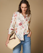 Camisa manga larga floral vintage - Beige 34_619H027_BEI131105_6