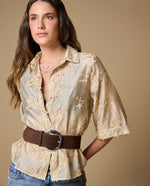 Camisa bordada manga corta - Beige 34_619H030_BEI131105_3