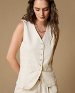 Camisa manga sisa cuello V - Crudo 34_619H032_CRU114201_0