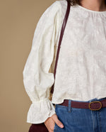 Camisa manga larga bordada algodón - Crudo 34_619H033_CRU114201_0