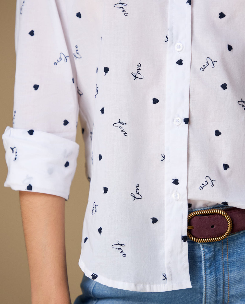 Camisa manga larga bordada negra - Blanco 34_619H098_BLA110601_3