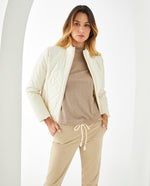 Chaqueta abullonada para mujer - Crudo