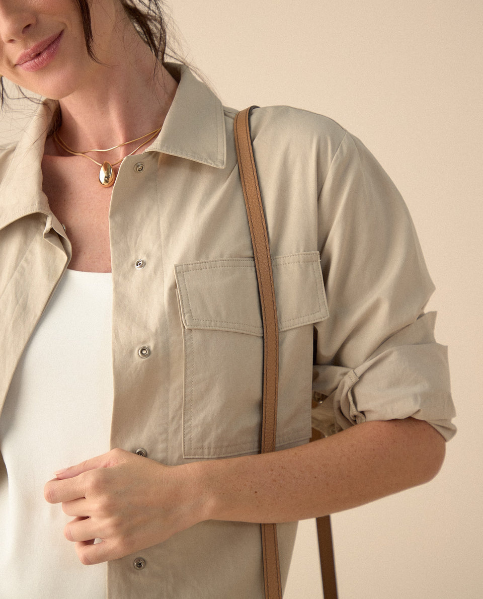 Chaqueta con bolsillos de tapa para mujer - Crudo 34_621G002_CRU141106_3