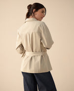 Chaqueta con bolsillos de tapa para mujer - Crudo 34_621G002_CRU141106_4