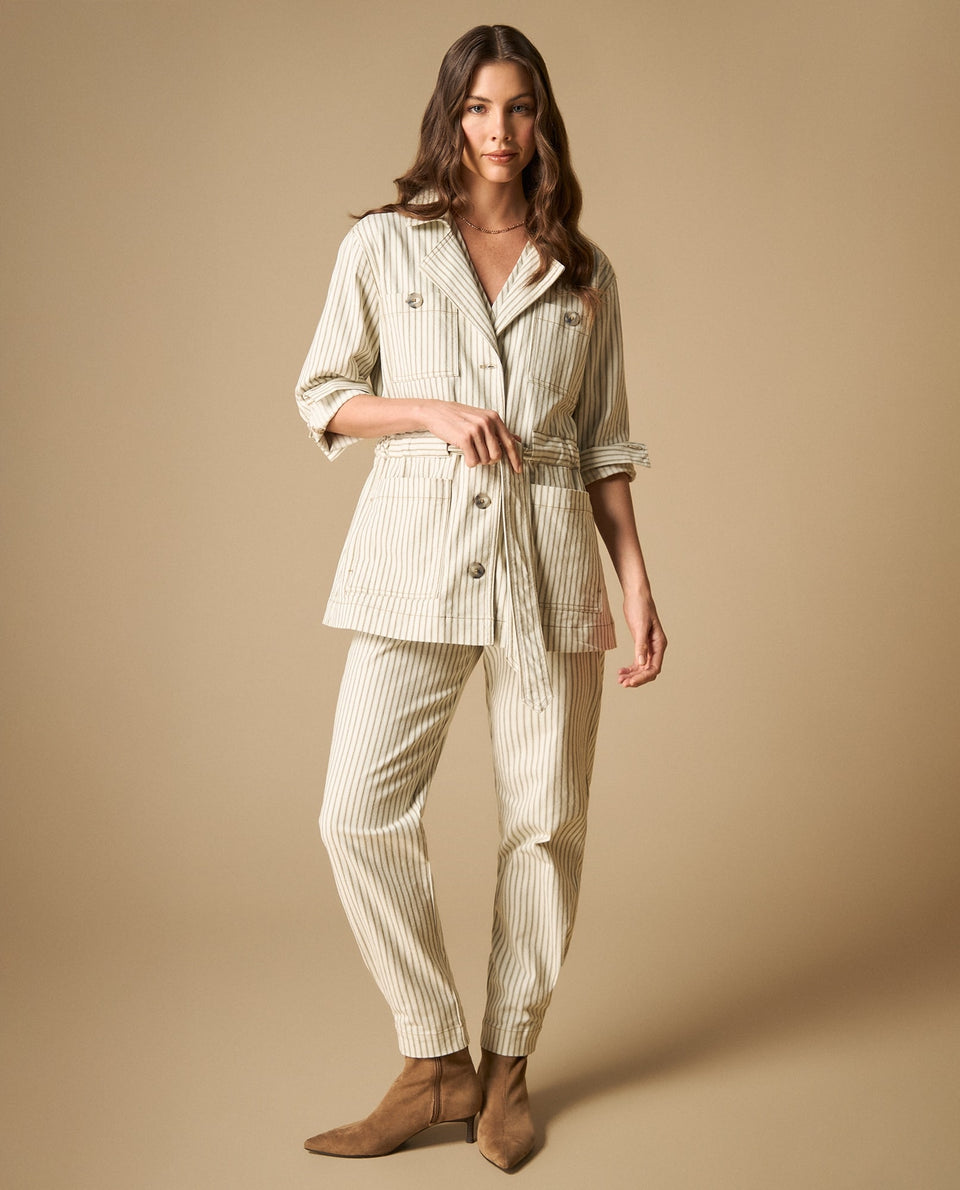 Chaqueta con cinturón ajustable largo medio - Blanco 34_621H004_BLA114202_5