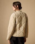 Chaqueta acolchada silueta abullonada - Beige