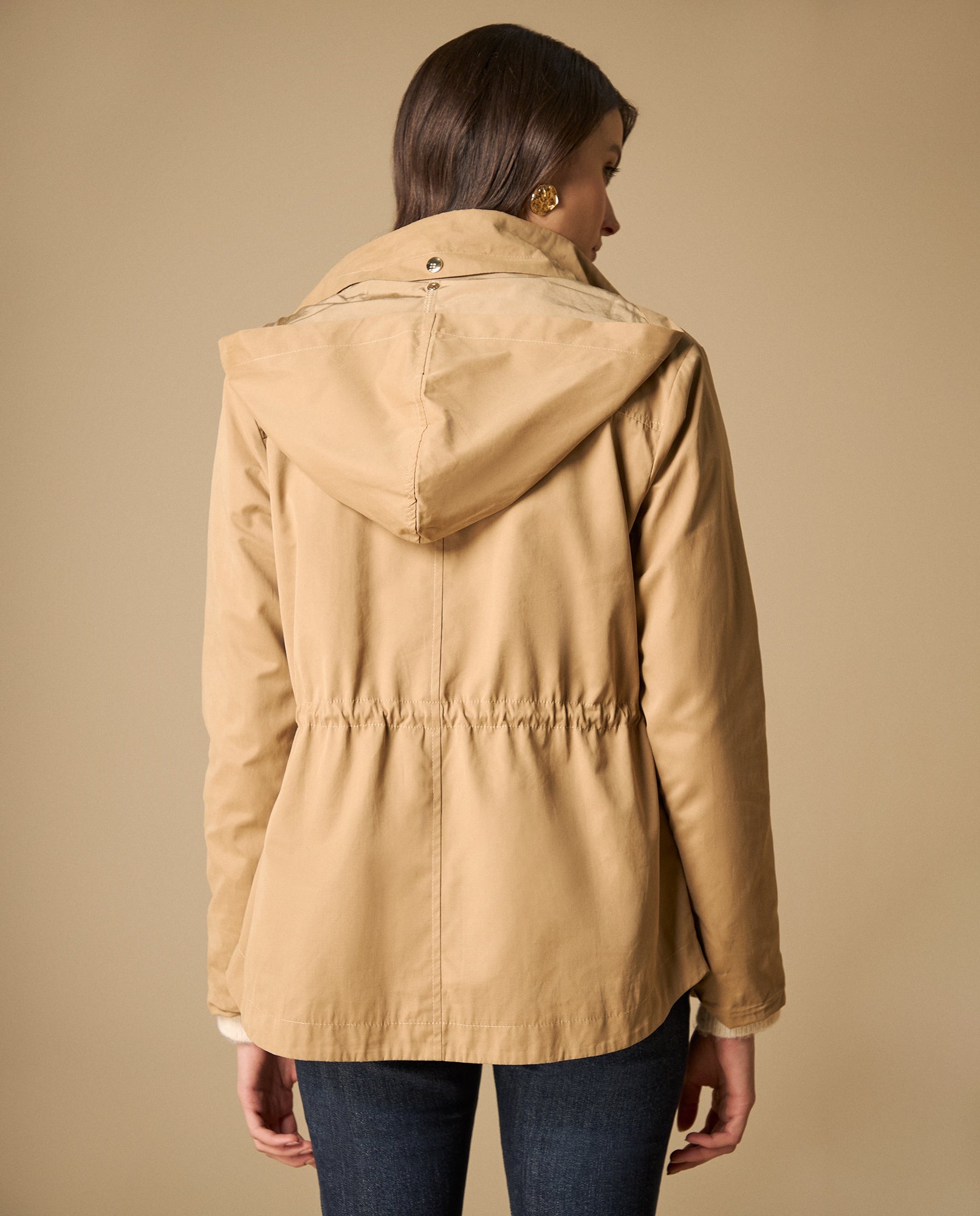 Chaqueta corta estampada con capucha ajustable - Café 34_621H230_CAF181017_6