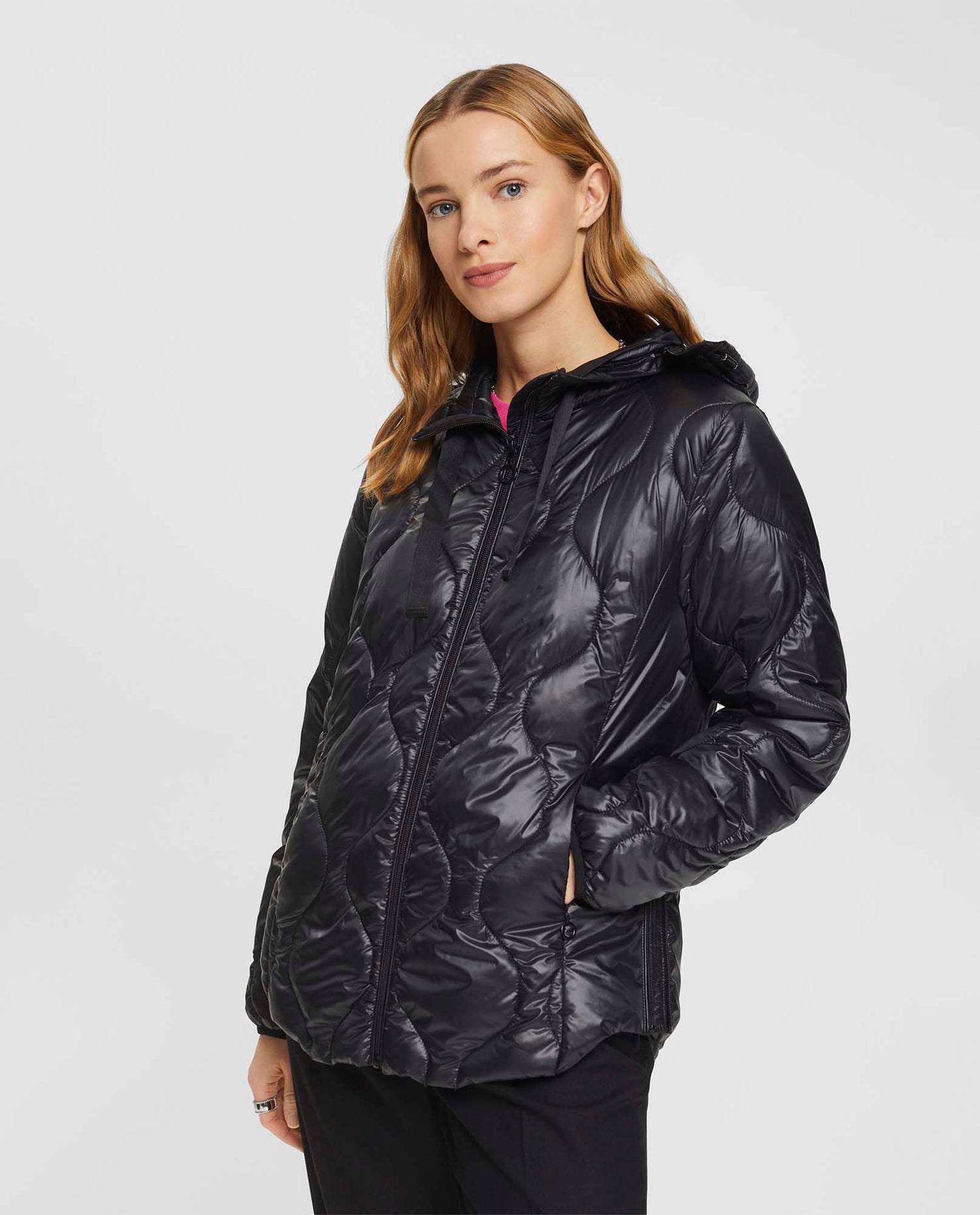 Chaqueta con capucha para mujer - Negro