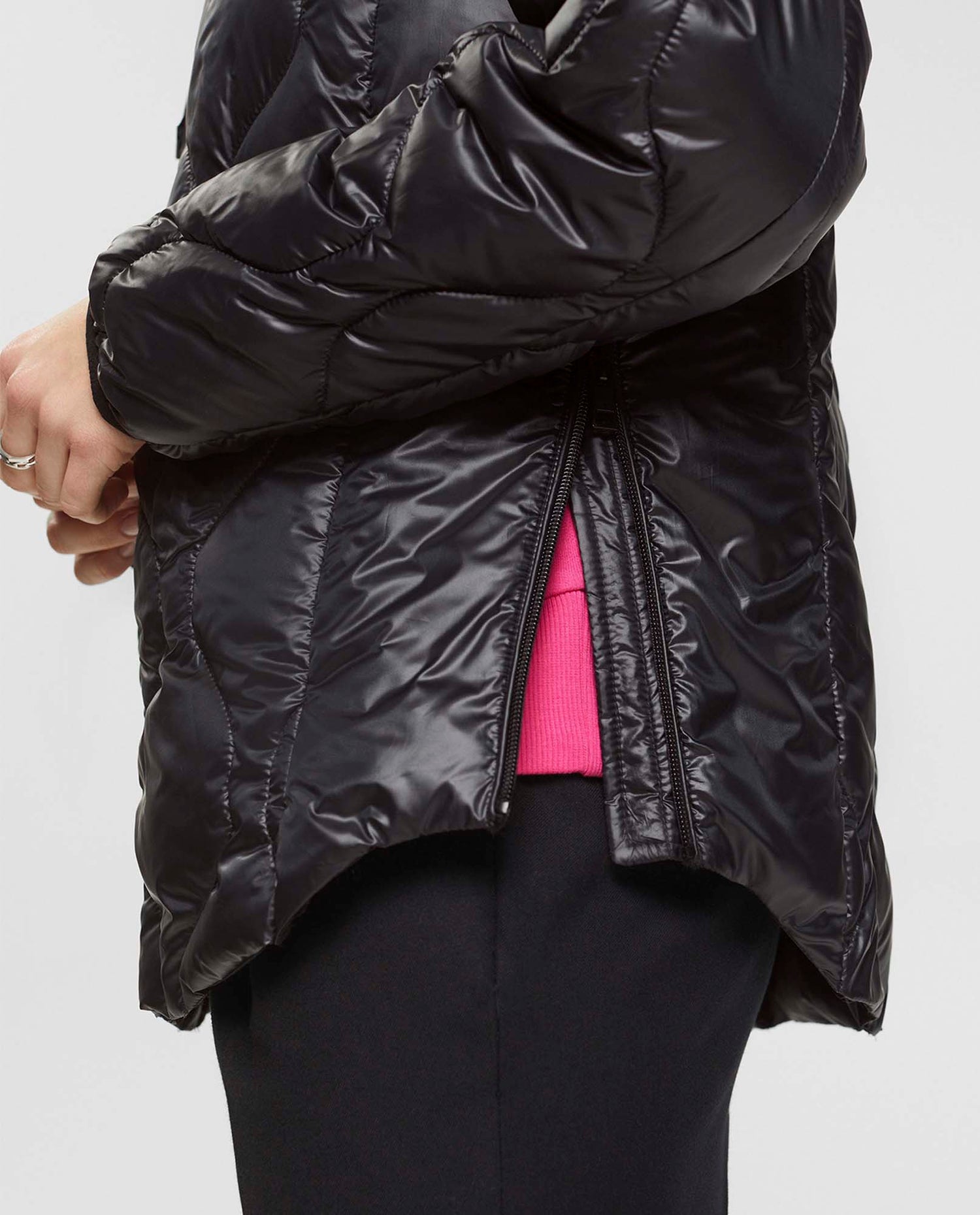 Chaqueta con capucha para mujer - Negro