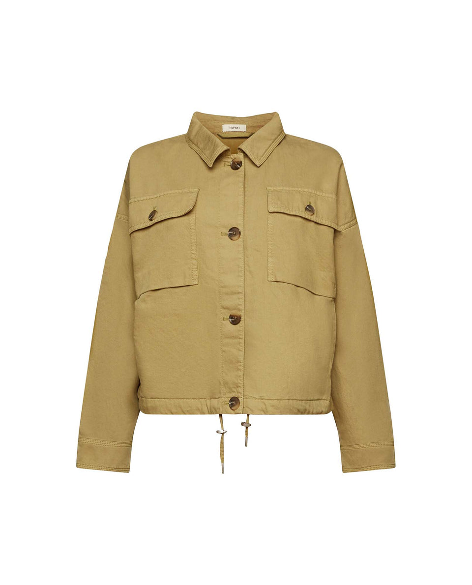 Chaqueta con bolsillos de parche para mujer - Verde 34_622E715_101200_6