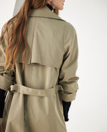 Abrigo cuello tipo solapa para mujer - Verde