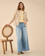 Chaquetas con cortes decorativos para mujer - Beige 34_622G001_BEI161105_6