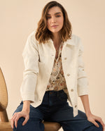 Chaquetas con cortes decorativos para mujer - Blanco 34_622G001_BLA114202_0