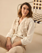Chaqueta tipo chaleco para mujer - Beige