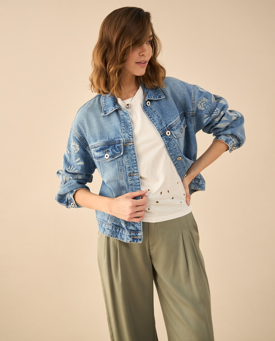 Chaqueta en denim tono medio para mujer - Azul 34_622G100_AZU174015_6