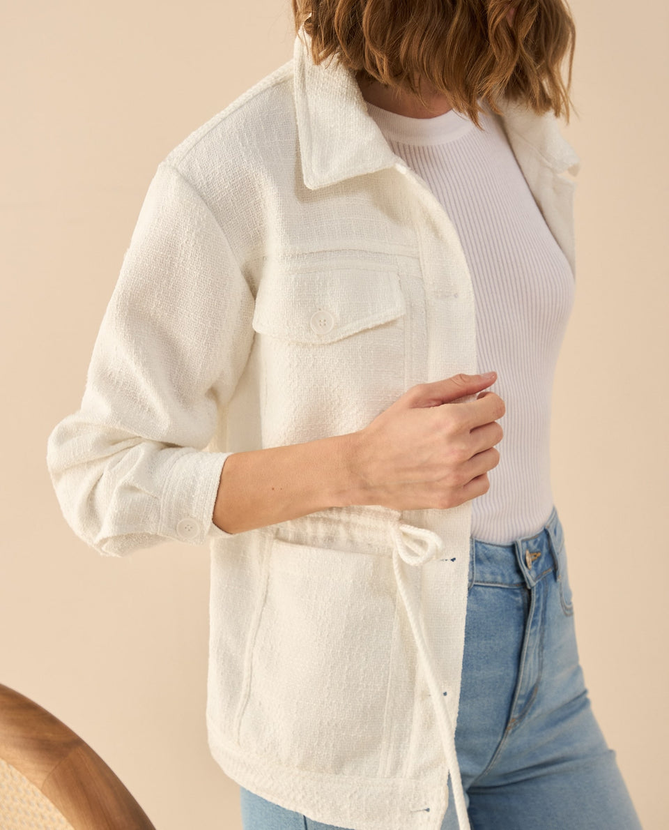 Chaqueta tejida para mujer - Blanco 34_622G220_BLA120601_6