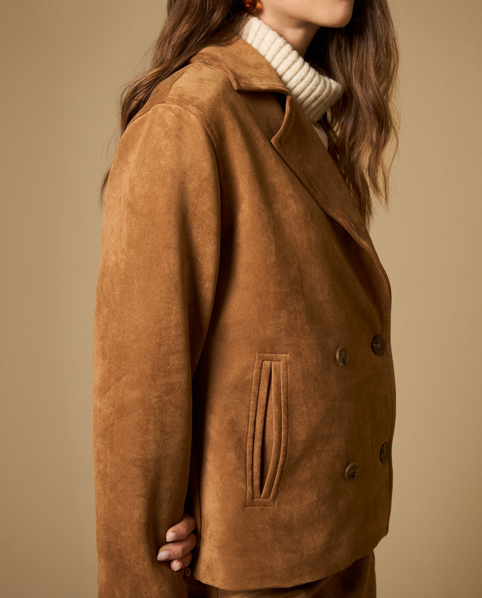 Chaqueta cruzada con botones dobles - Café 34_622H201_CAF171044_4