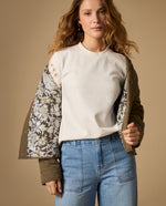 Chaqueta acolchada abullonada con largo medio - Verde