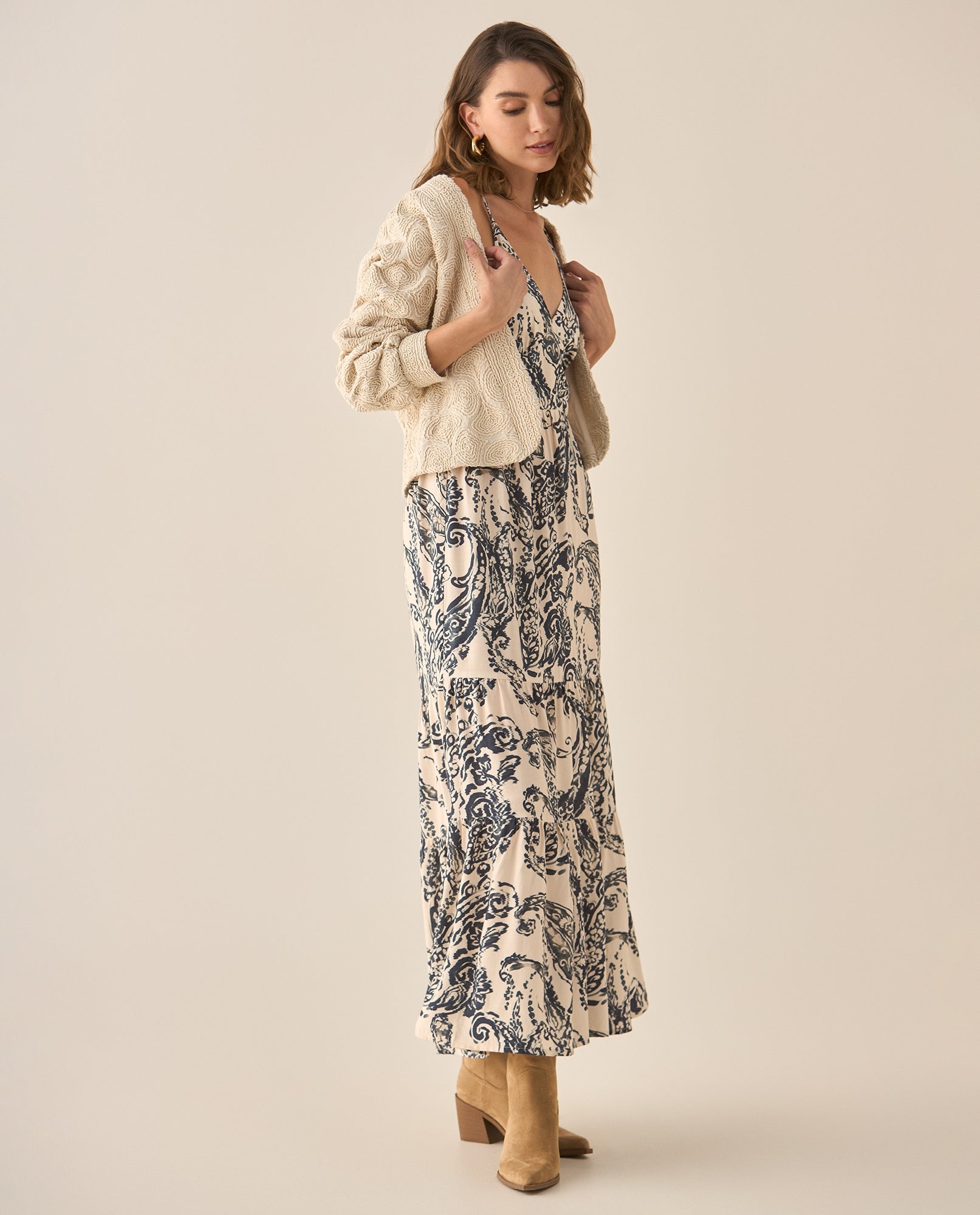 Chaqueta con apliques bordados para mujer - Crudo 34_623G007_CRU125202_5