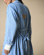 Chaqueta denim ligera mujer - Azul