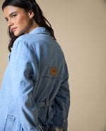 Chaqueta denim ligera mujer - Azul