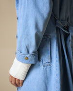 Chaqueta denim ligera mujer - Azul