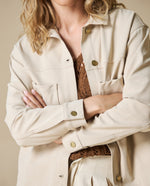 Chaqueta larga estructurada beige - Beige
