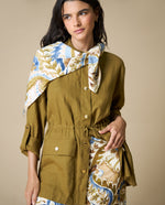 Chaqueta corta con cinturilla - Verde