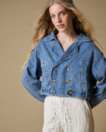 Chaqueta estilo cropped Esprit - Azul